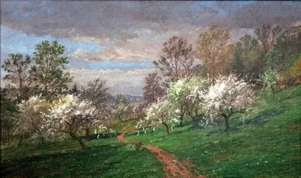 Bloeeiende appelbomen - Jasper Francis Cropsey
