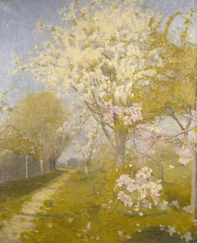 Bloeiende appelbomen in Dennemont - Charles Conder