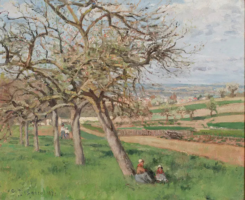 Bloesemende appelbomen - Camille Pissarro