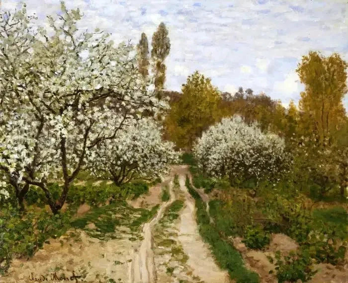 Appelbomen in bloei W201 - Claude Monet