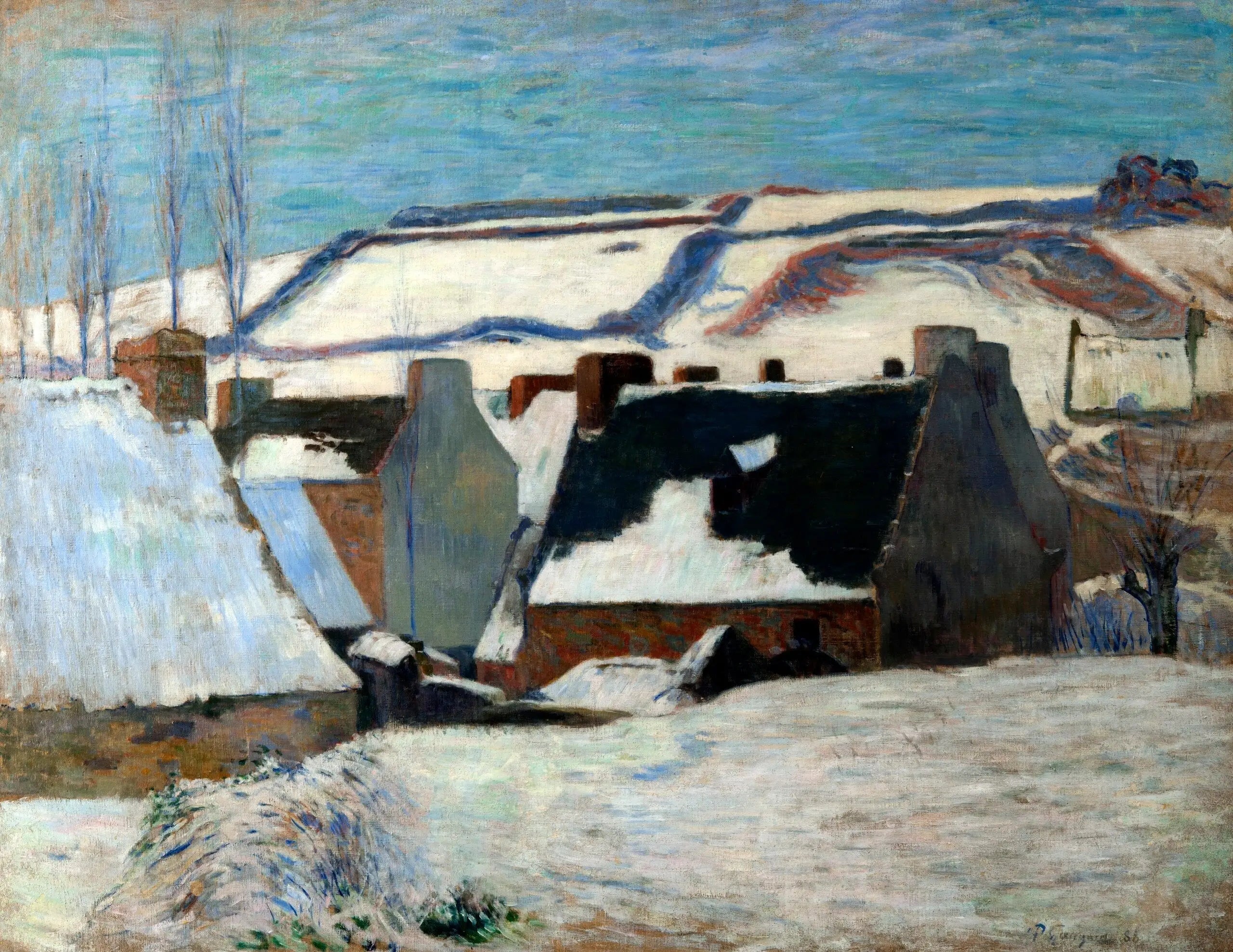 Pont-Aven sous la neige - Paul Gauguin - Alpha Reproduction