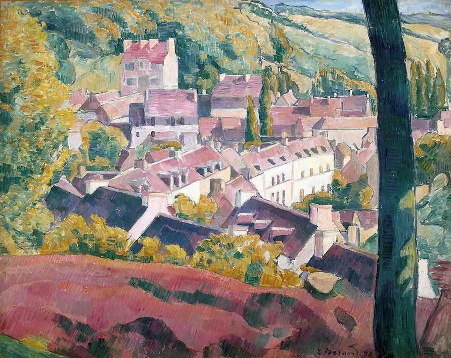 Pont-Aven gezien vanaf het Bois d'Amour - Émile Bernard