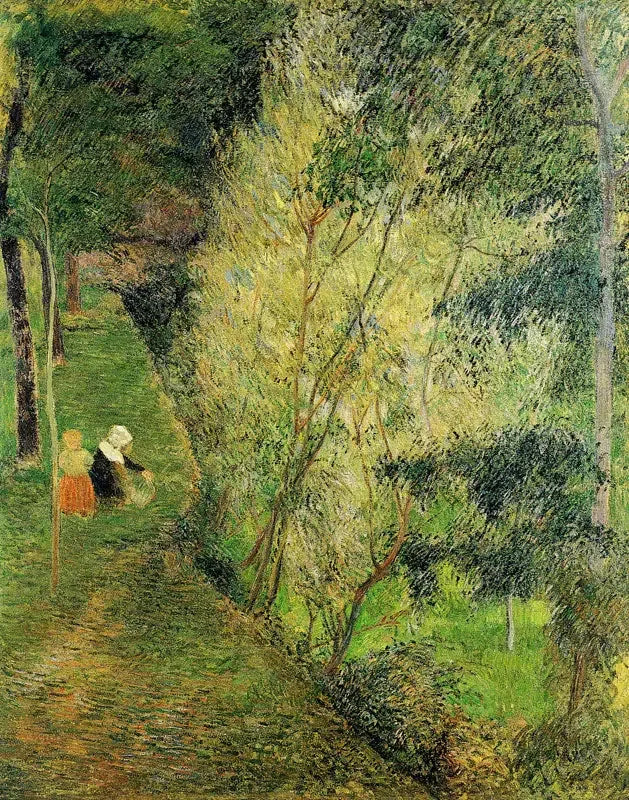 Pont-Avennoise en kind in een bosrand - Paul Gauguin