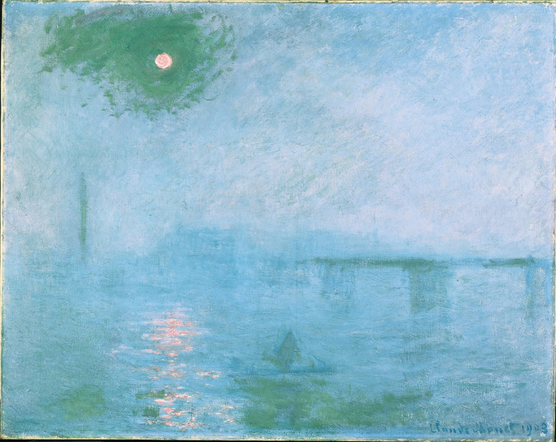 Charing Cross Bridge, mist op de Theems W1554 - Claude Monet