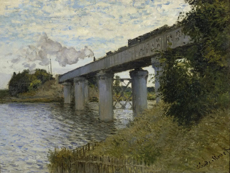 De Spoorbrug in Argenteuil W319 - Claude Monet