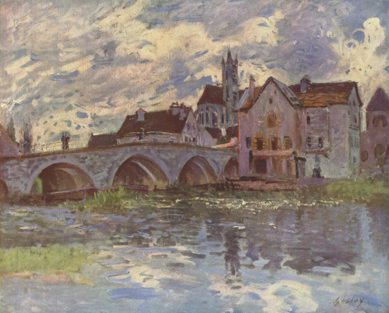 Pont de Moret, stormeffect - Alfred Sisley