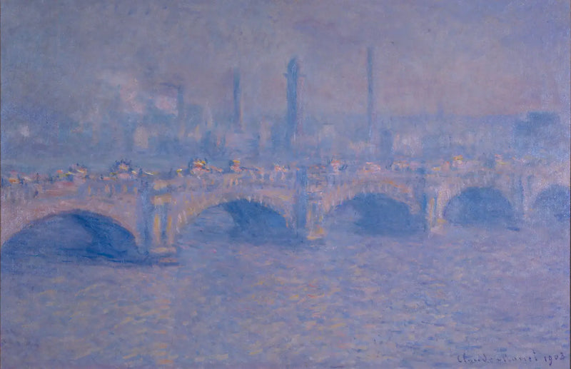 Waterloo-brug, zonlicht effect - Claude Monet