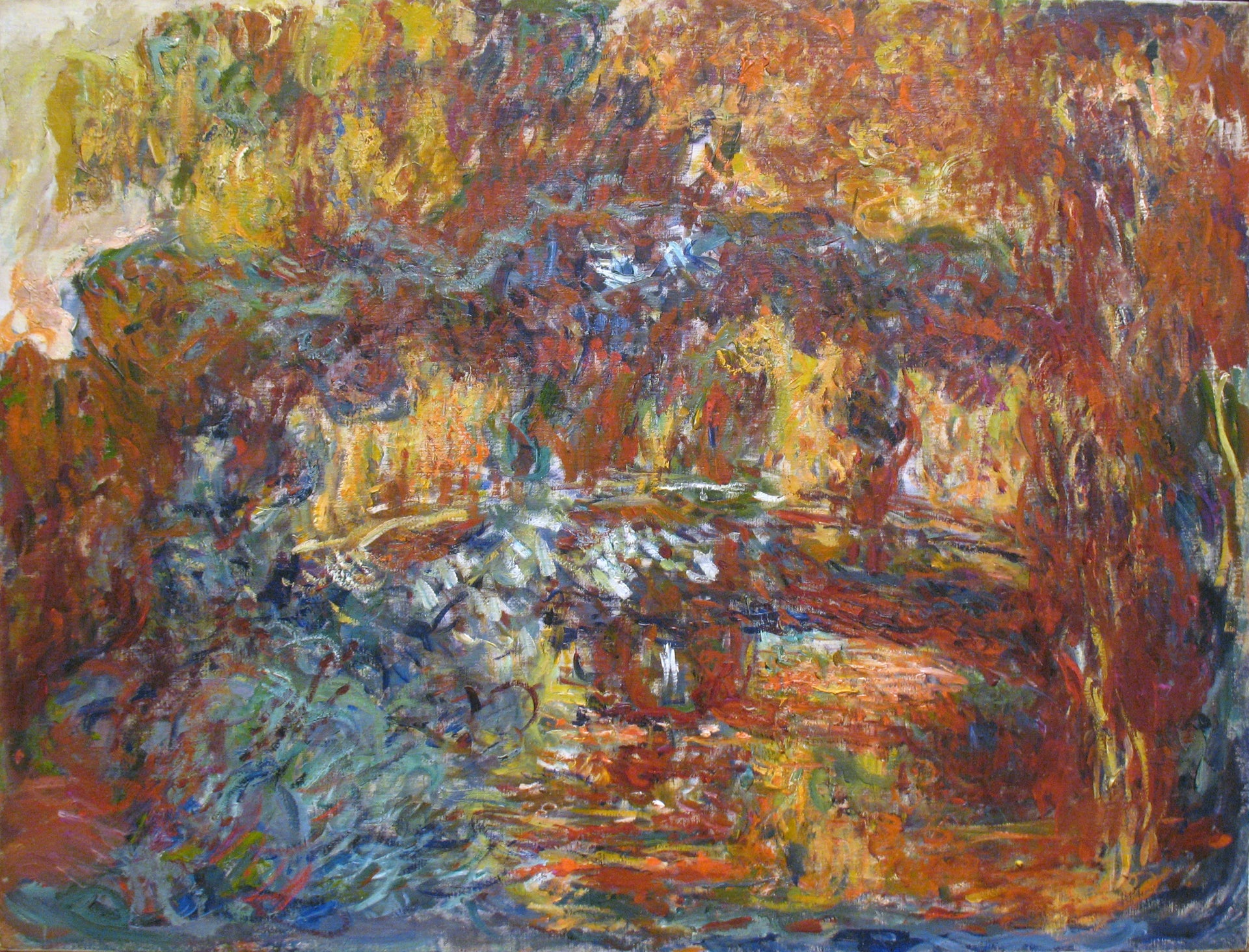 The Japanese Footbridge de Claude Monet photographié au Museum of Modern Art de New York