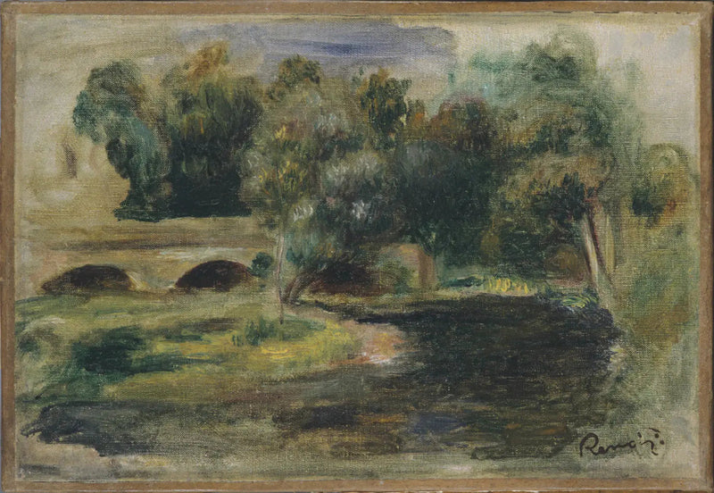 Brug over een rivier - Pierre-Auguste Renoir