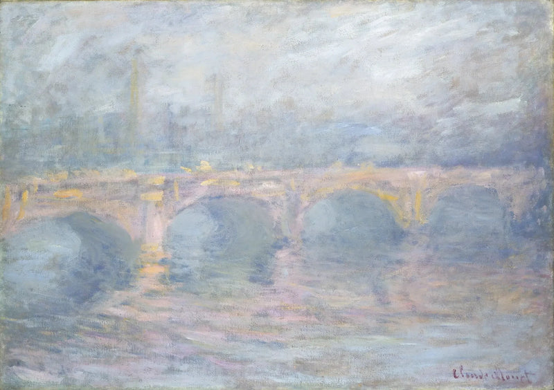 De Waterloo Bridge, roze effect W1583 - Claude Monet