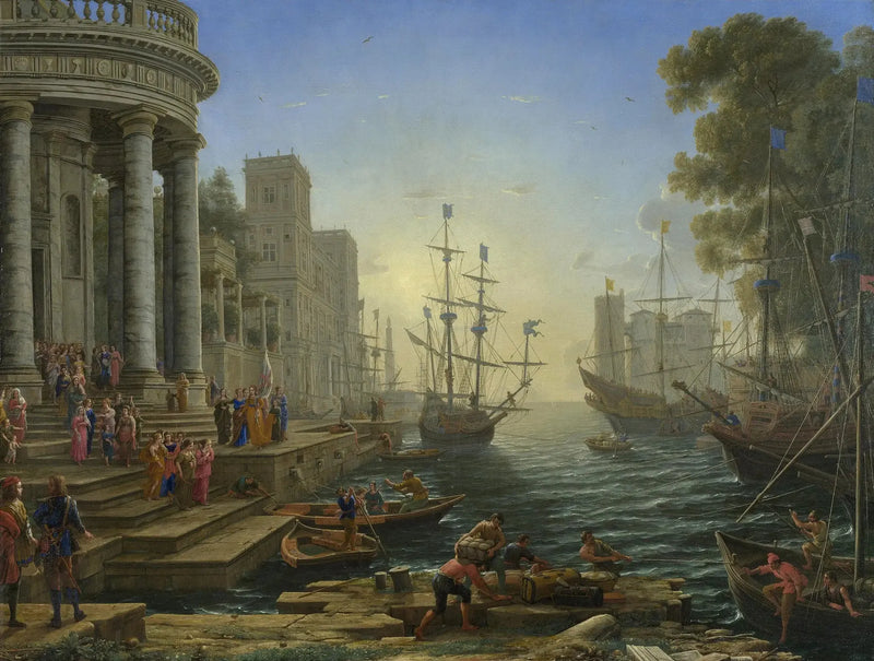 Haven met de aanlegplaats van Sainte Ursule - Claude Lorrain