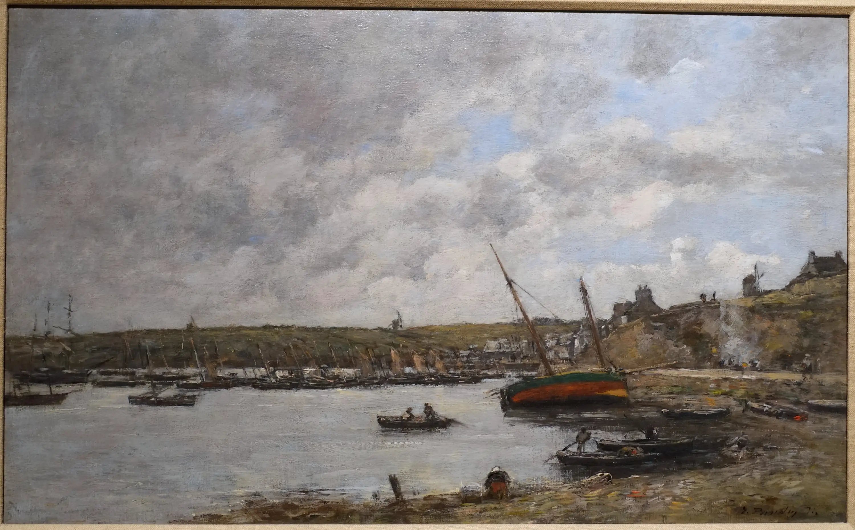 Port de Camaret - Eugène Boudin image 1 reproduction artisanale de tableau