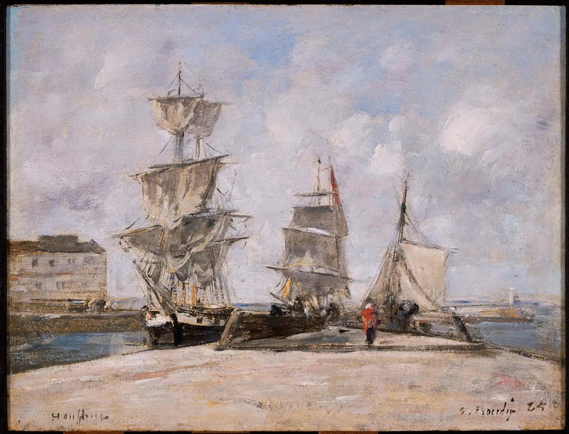 Haven van Honfleur - Eugène Boudin