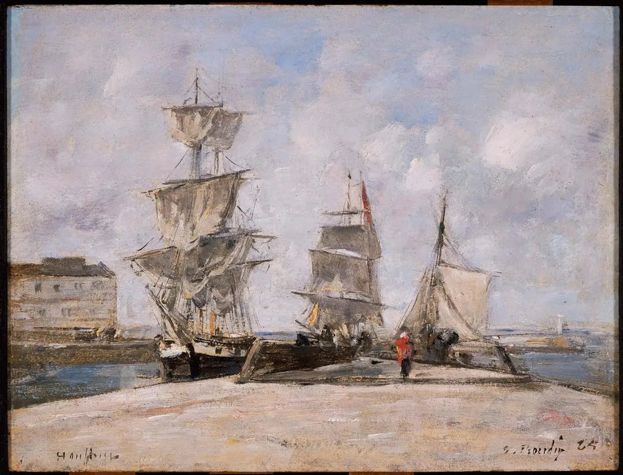 Haven van Honfleur - Eugène Boudin