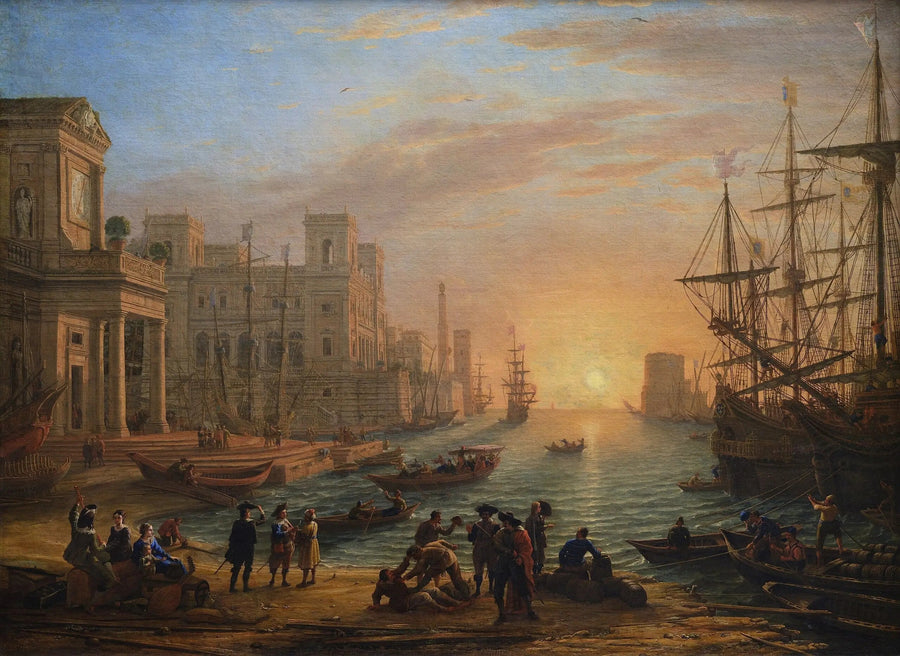 Haven bij zonsondergang - Claude Lorrain