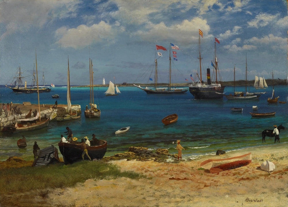 Port de Nassau - Albert Bierstadt image 1 copie de tableau peinte à la main