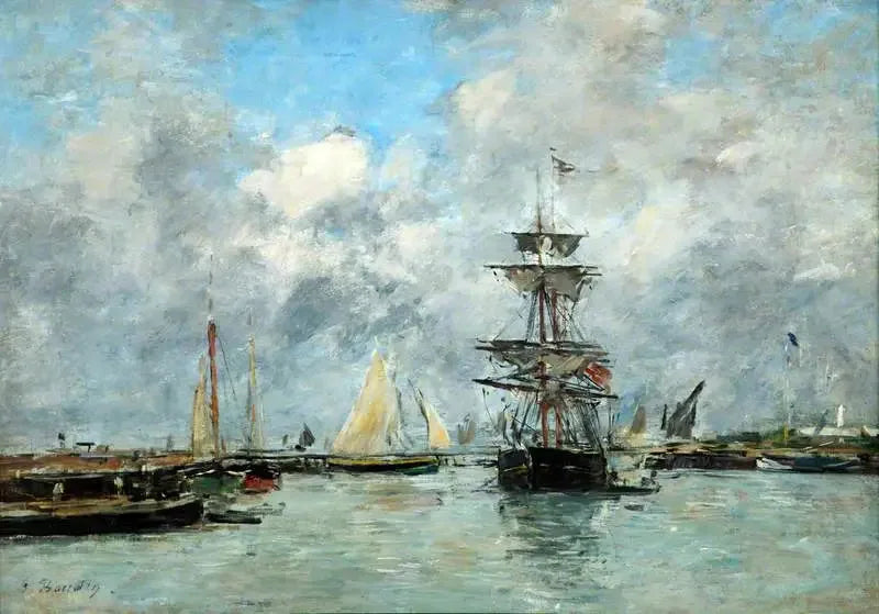 Haven van Trouville - Eugène Boudin