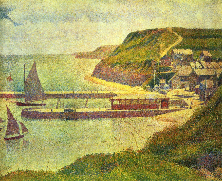 Port-en-Bessin, voorhaven, hoog water - Georges Seurat