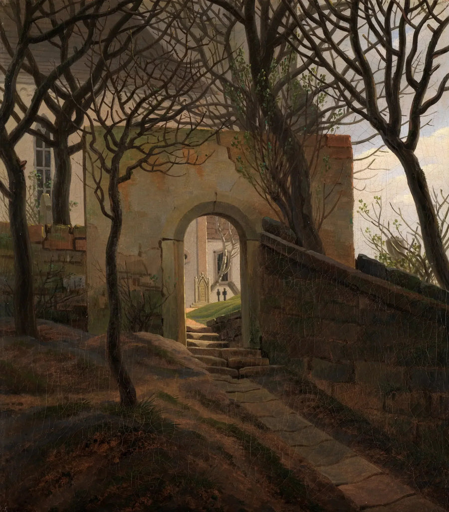 Poort van de begraafplaats - Caspar David Friedrich