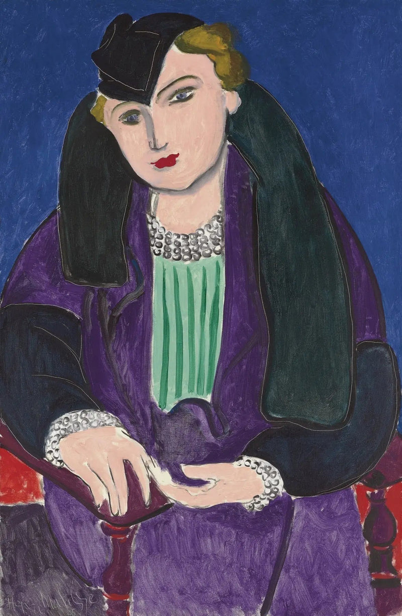 Portret met de blauwe mantel - Henri Matisse