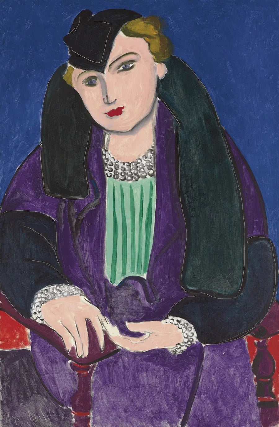Portret met de blauwe mantel - Henri Matisse