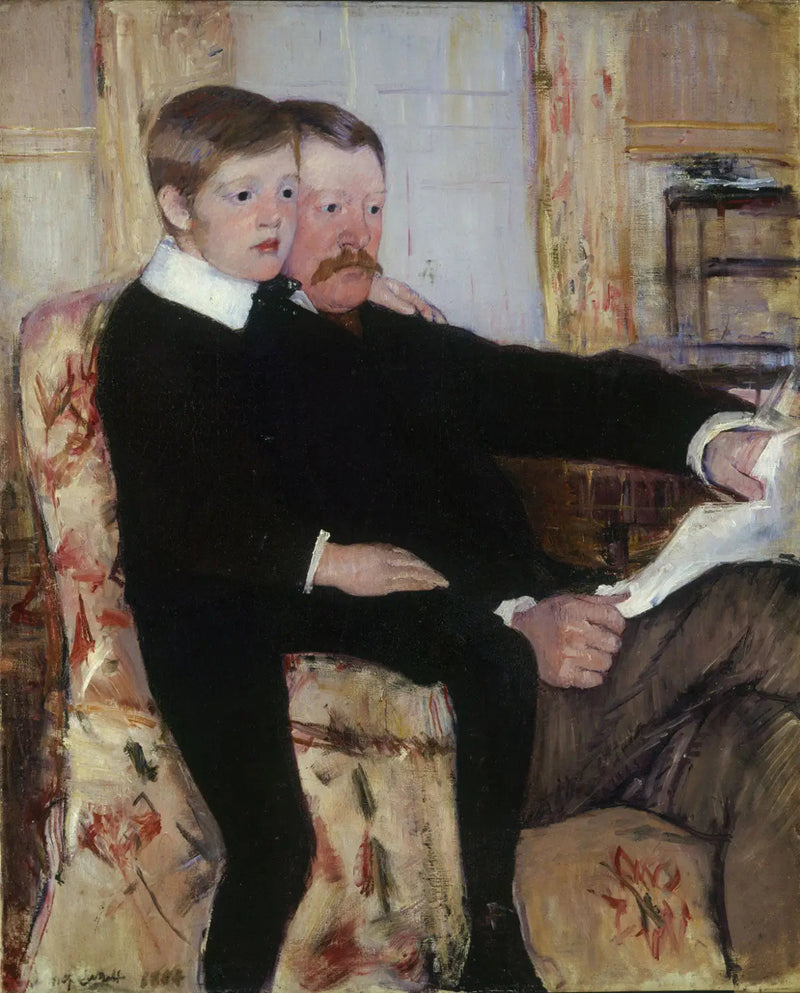 Portret van Alexander J. Cassatt en zijn zoon, Robert Kelso Cassatt - Mary Cassatt