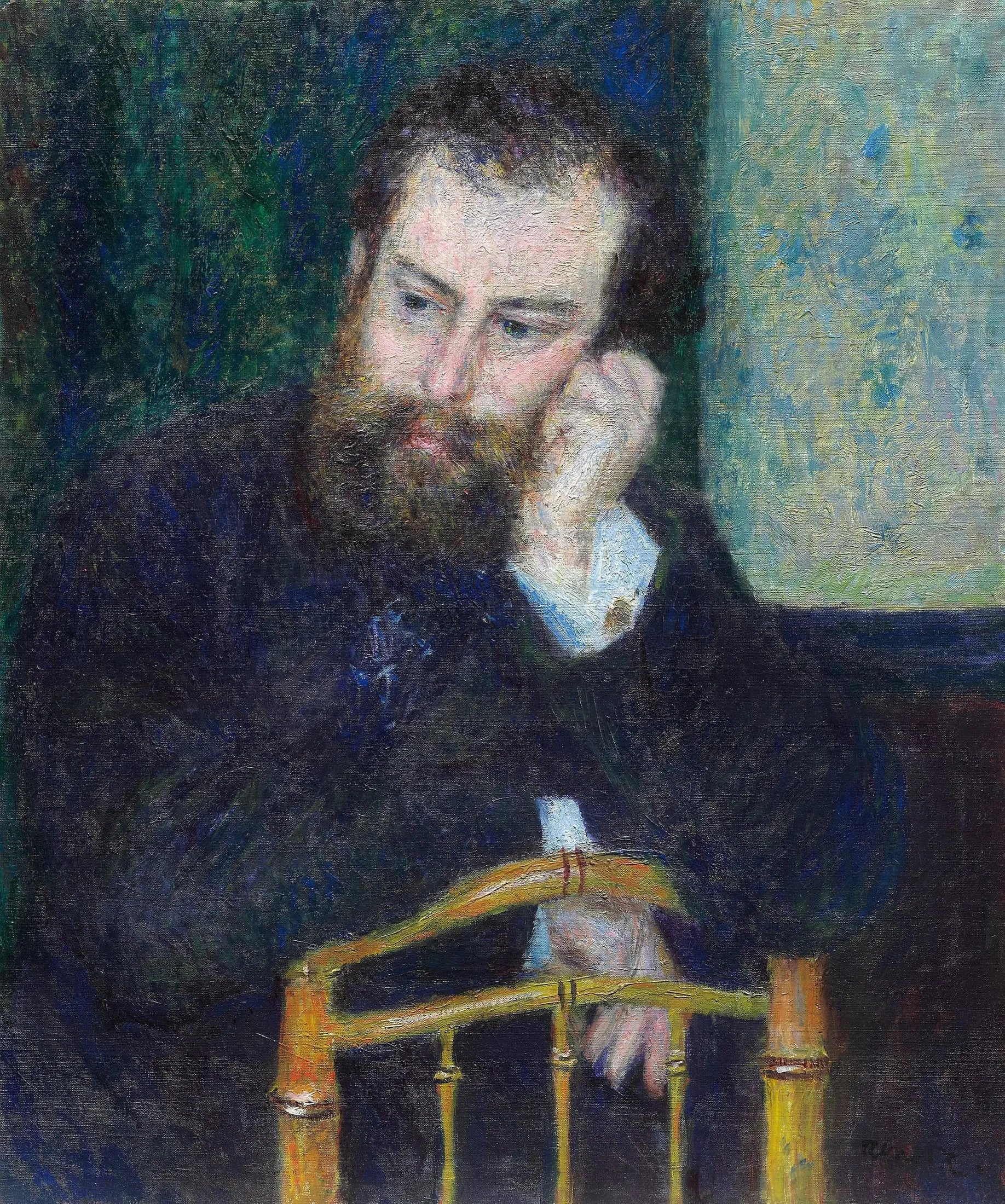 Portrait d'Alfred Sisley - Pierre-Auguste Renoir image 1 reproduction de peinture à l’huile