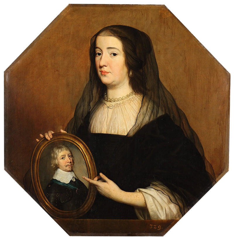 Portret van Amalia van Solms (1602-1675) - Gerrit van Honthorst