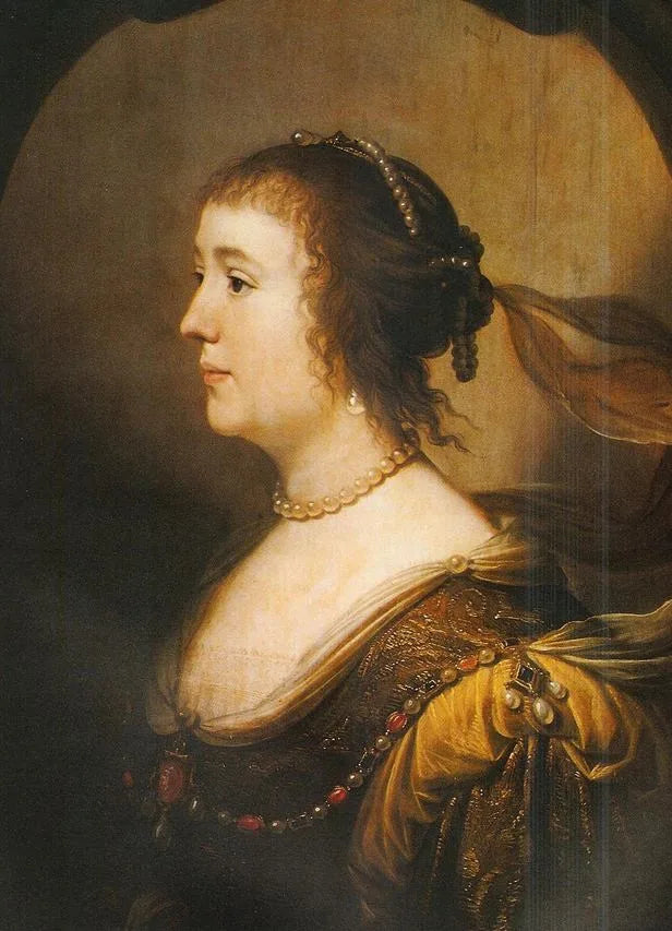 Portret van Amalia van Solms (1602-1675) - Gerrit van Honthorst