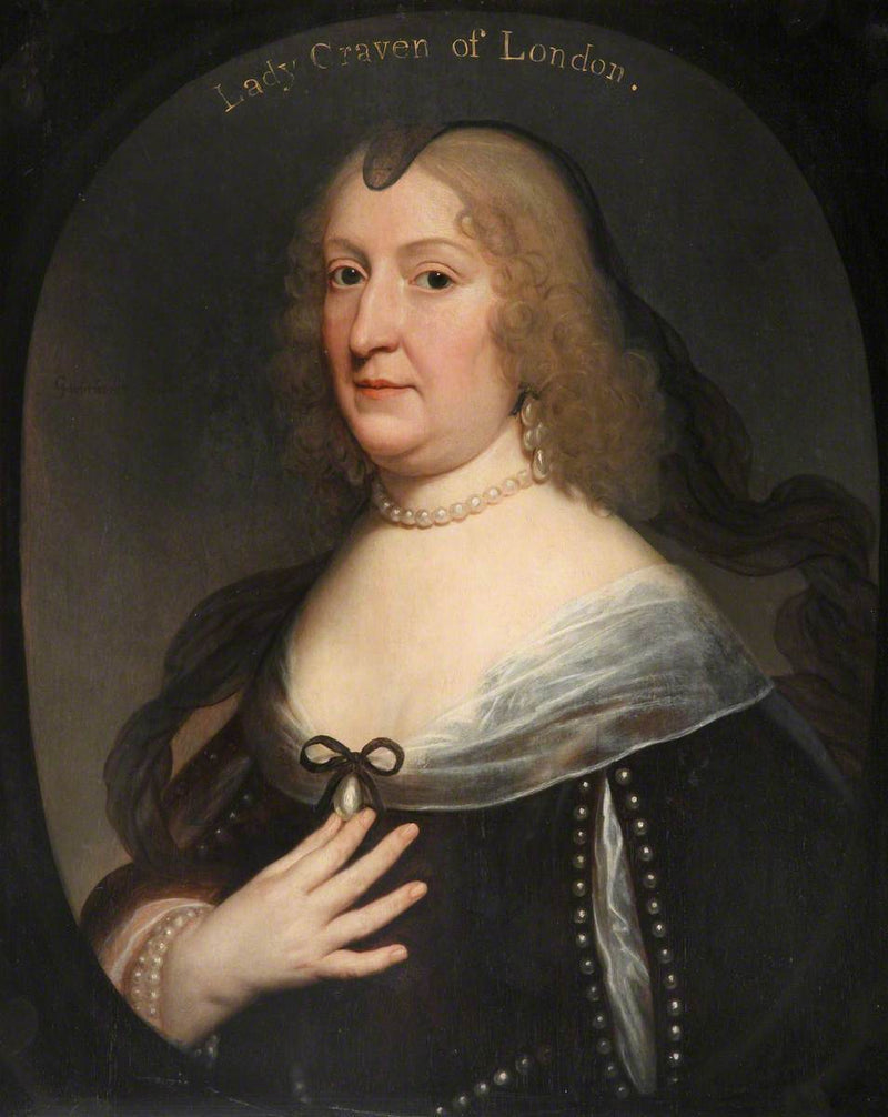 Portret van Amalie Elisabeth von Hanau-Münzenberg (1602-1651) - Gerrit van Honthorst