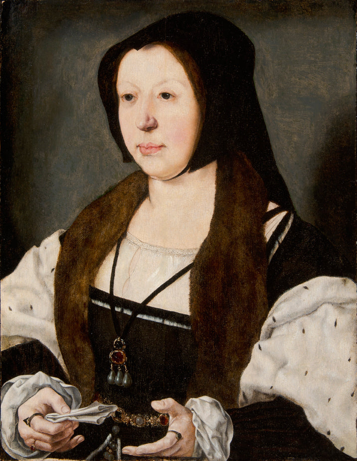 Portret van Anna de Bergh, markiezin van Veere - Jan Gossaert