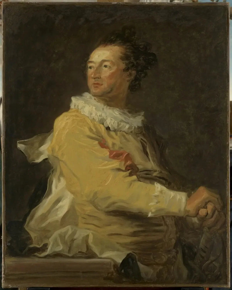 Portret van Anne-François d'Harcourt, hertog van Beuvron en personage uit de Italiaanse komedie - Jean-Honoré Fragonard