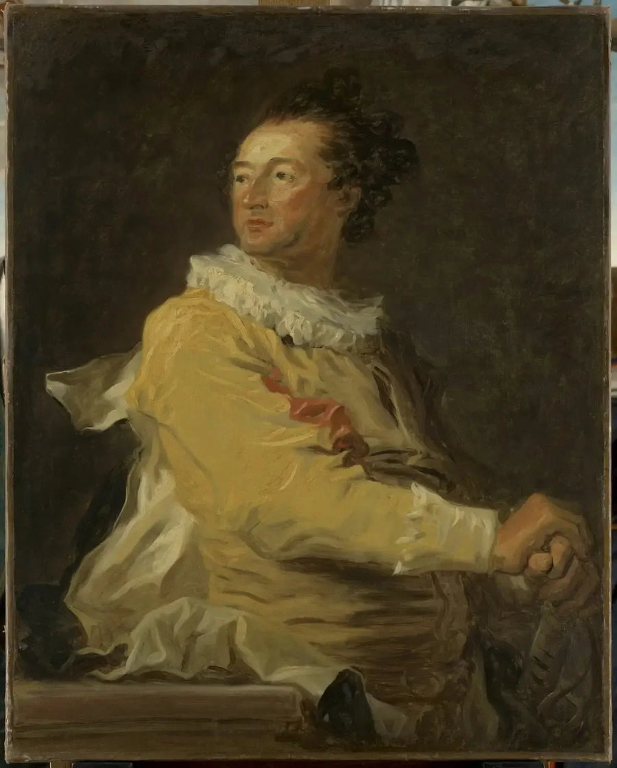 Portret van Anne-François d'Harcourt, hertog van Beuvron en personage uit de Italiaanse komedie - Jean-Honoré Fragonard