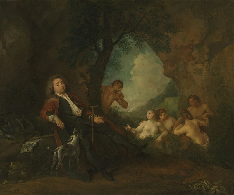 Portret van Antoine de La Roque - Antoine Watteau