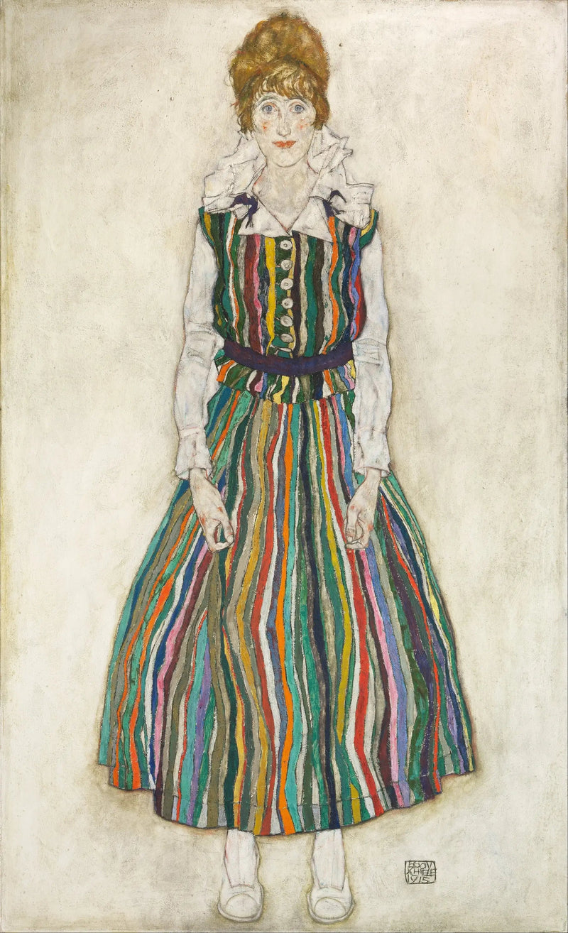 Portret van Edith (de echtgenote van de kunstenaar) - Egon Schiele