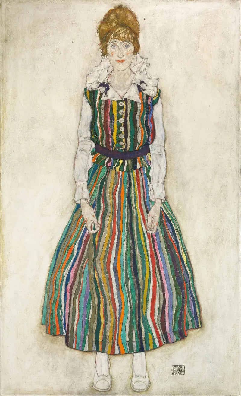 Portret van Edith (de echtgenote van de kunstenaar) - Egon Schiele
