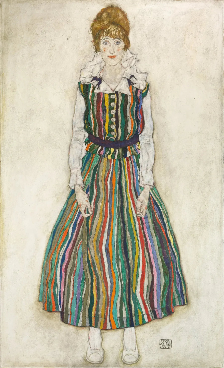 Portret van Edith (de echtgenote van de kunstenaar) - Egon Schiele