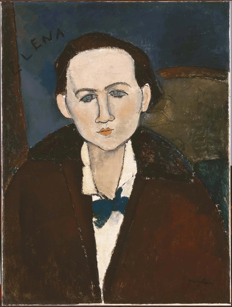 Portret van Elena Pavlowski - Amedeo Modigliani