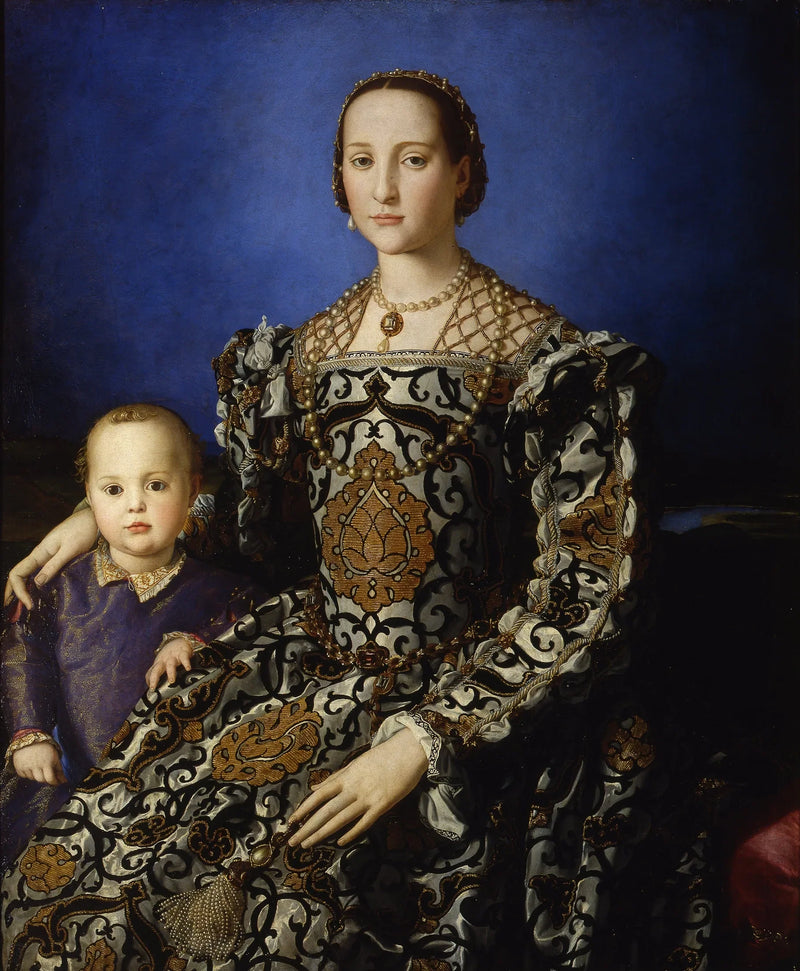 Portret van Eleonora van Toledo en haar zoon Giovanni de' Medici - Bronzino