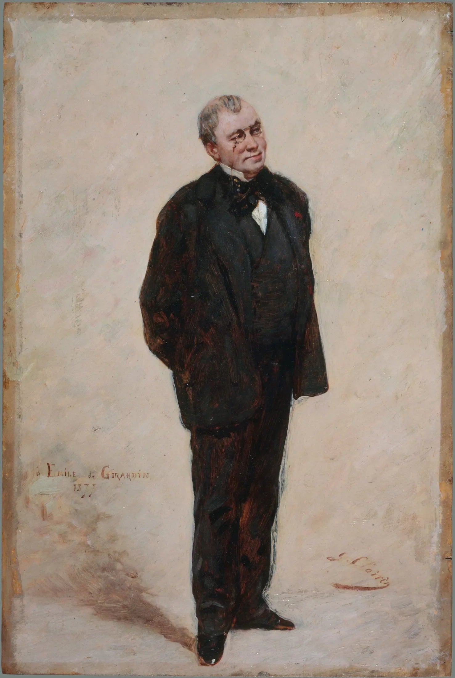 Portrait d'Émile de Girardin (1806-1881), publiciste et homme politique - Georges Clairin image 1 copie de tableau peinte à la main