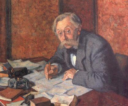 Portret van Émile Verhaeren - Théo van Rysselberghe