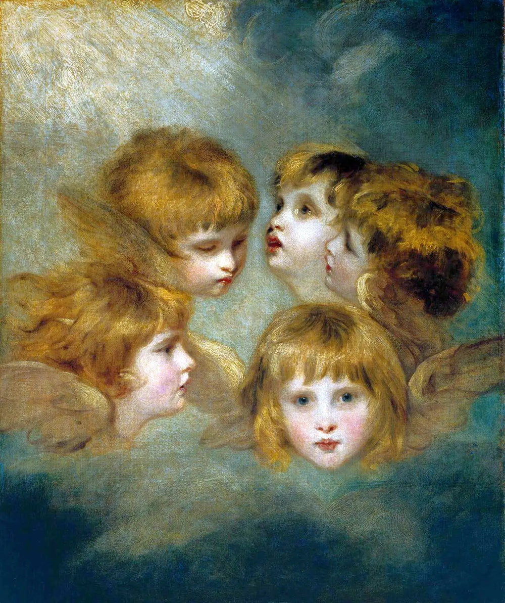 Portrait d’enfant sous différents angles: « Têtes d’ange » - Joshua Reynolds - Alpha Reproduction