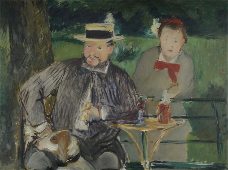 Portret van Ernest Hoschede en zijn dochter Marthe - Édouard Manet