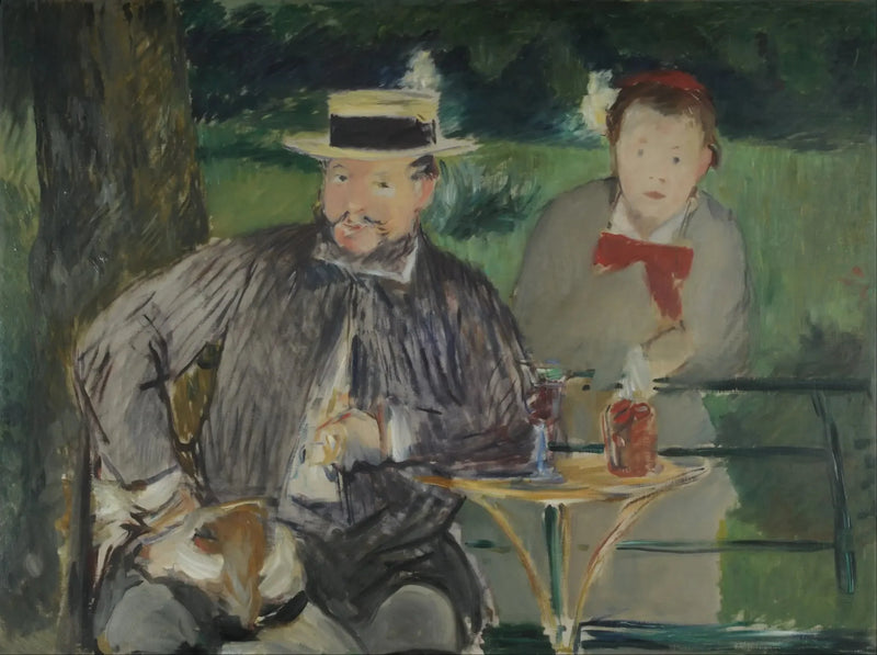 Portret van Ernest Hoschede en zijn dochter Marthe - Édouard Manet