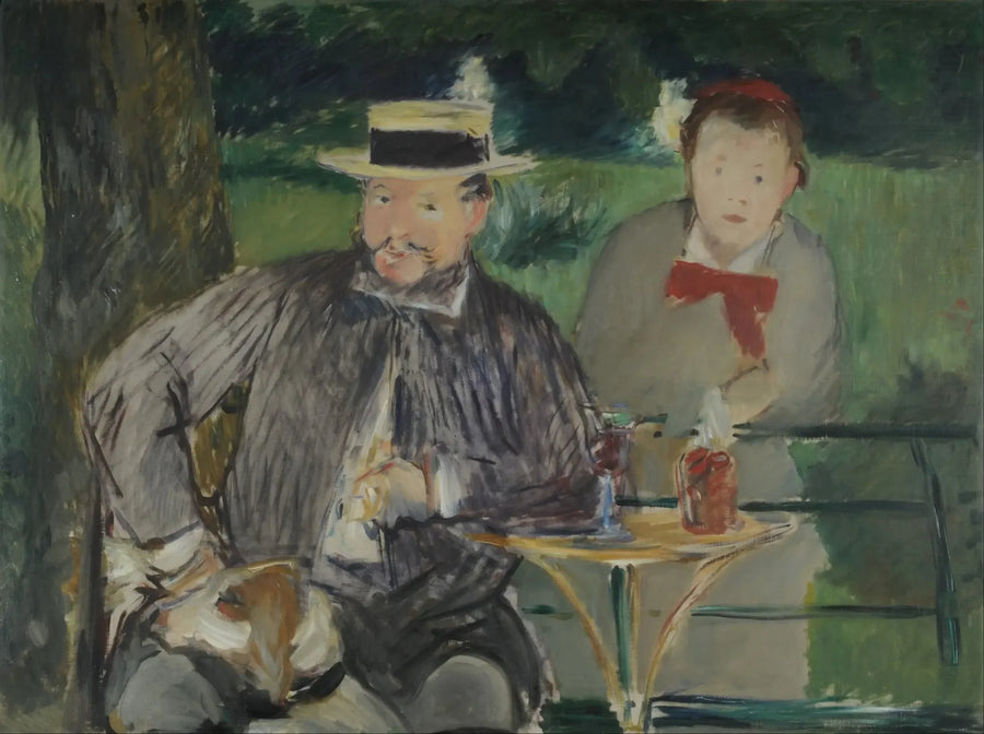 Portret van Ernest Hoschede en zijn dochter Marthe - Édouard Manet