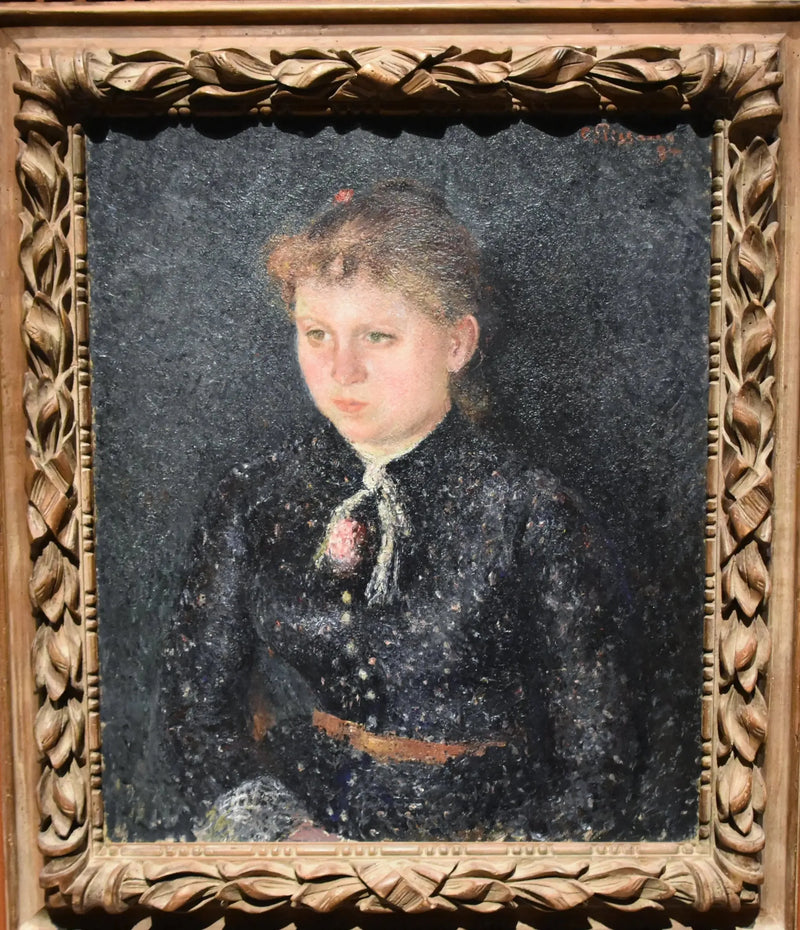 Portret van Eugénie Estruc, genaamd Nini - Camille Pissarro