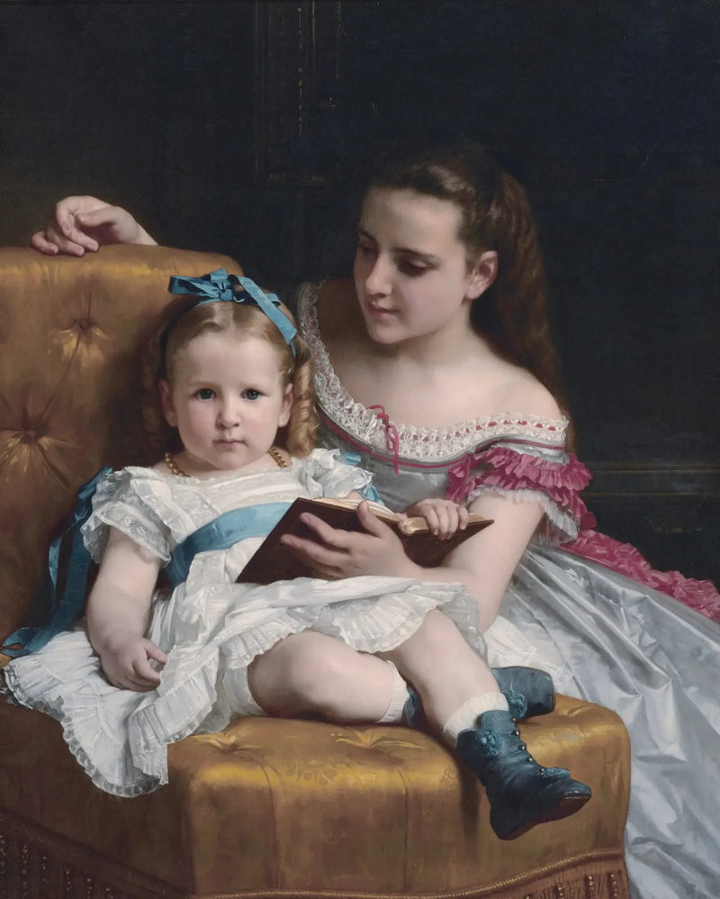 Portret van Eva en Frances Johnston - Bouguereau