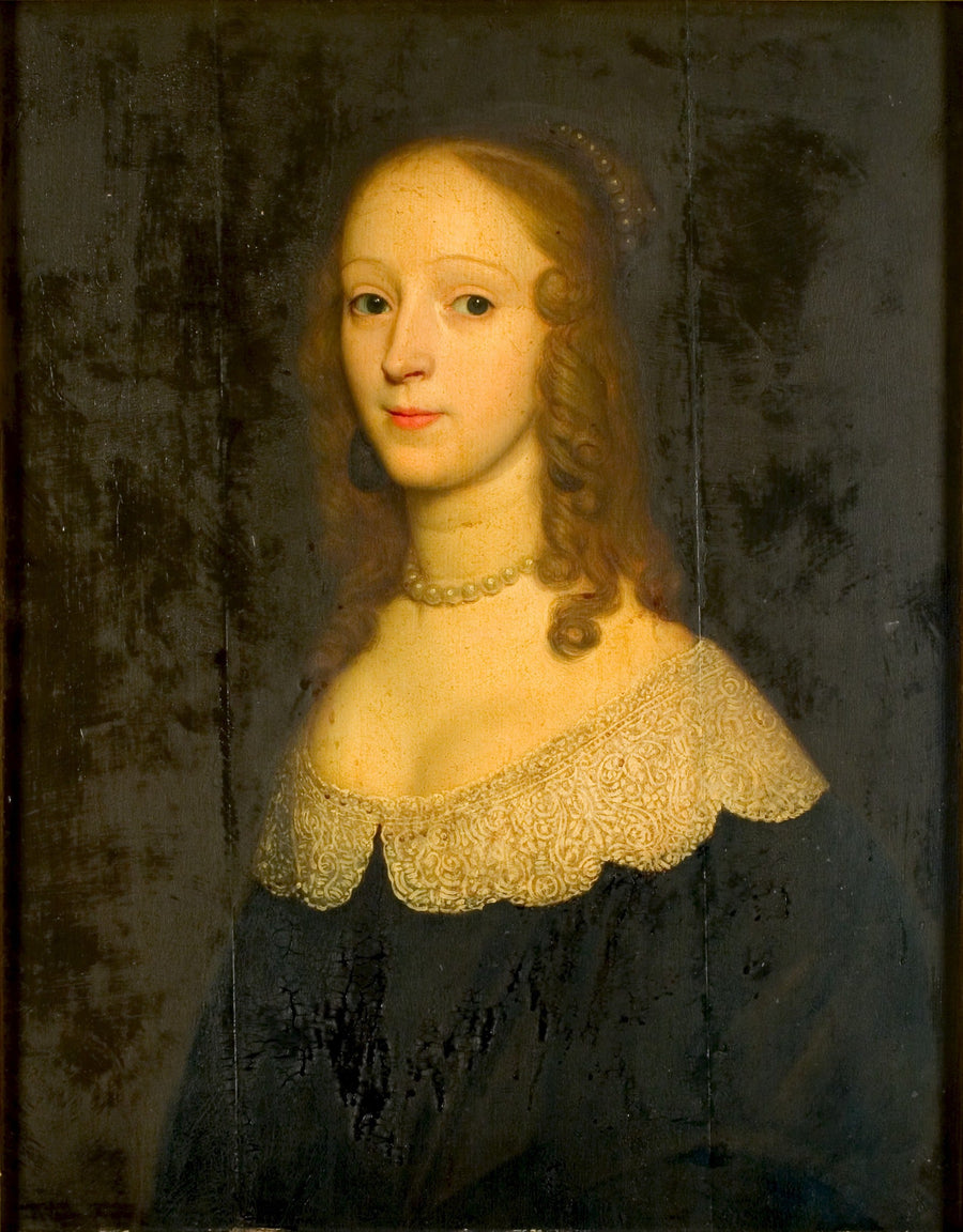 Portret van Helena van Hoecklum met Spaansweerd (-1650) - Gerrit van Honthorst