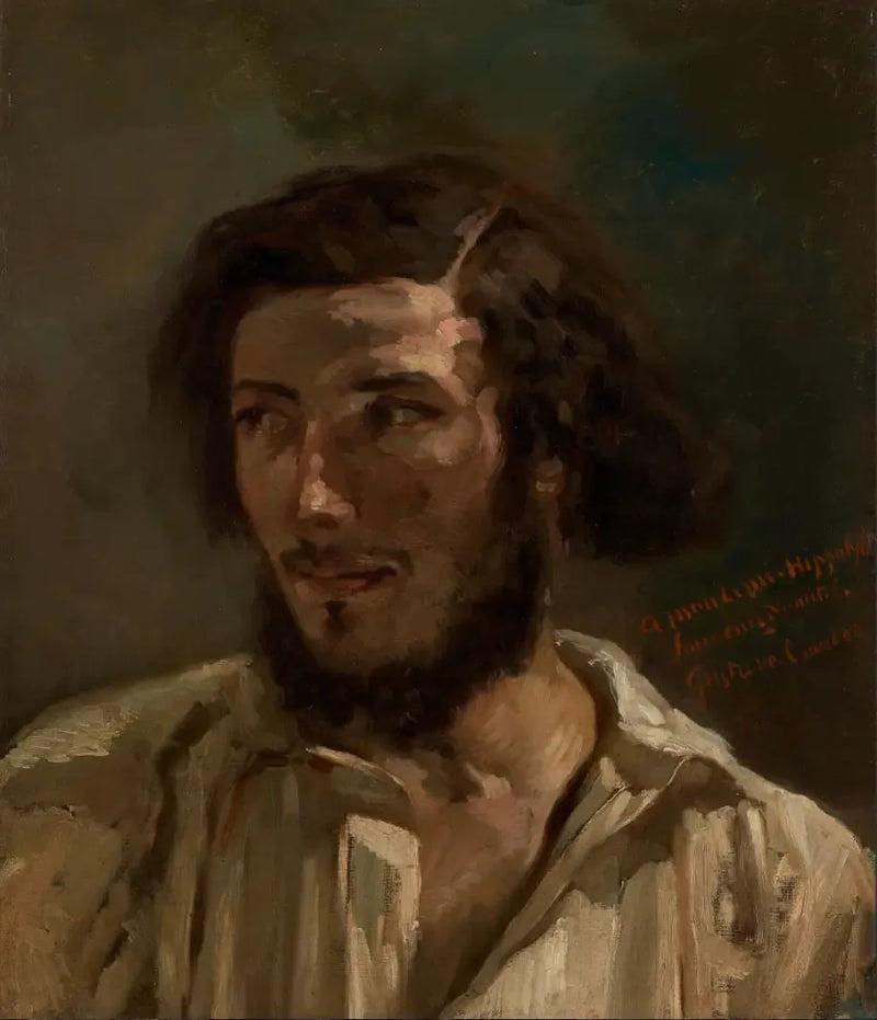 Portret van Hippolyte (Pradelles?) - Gustave Courbet
