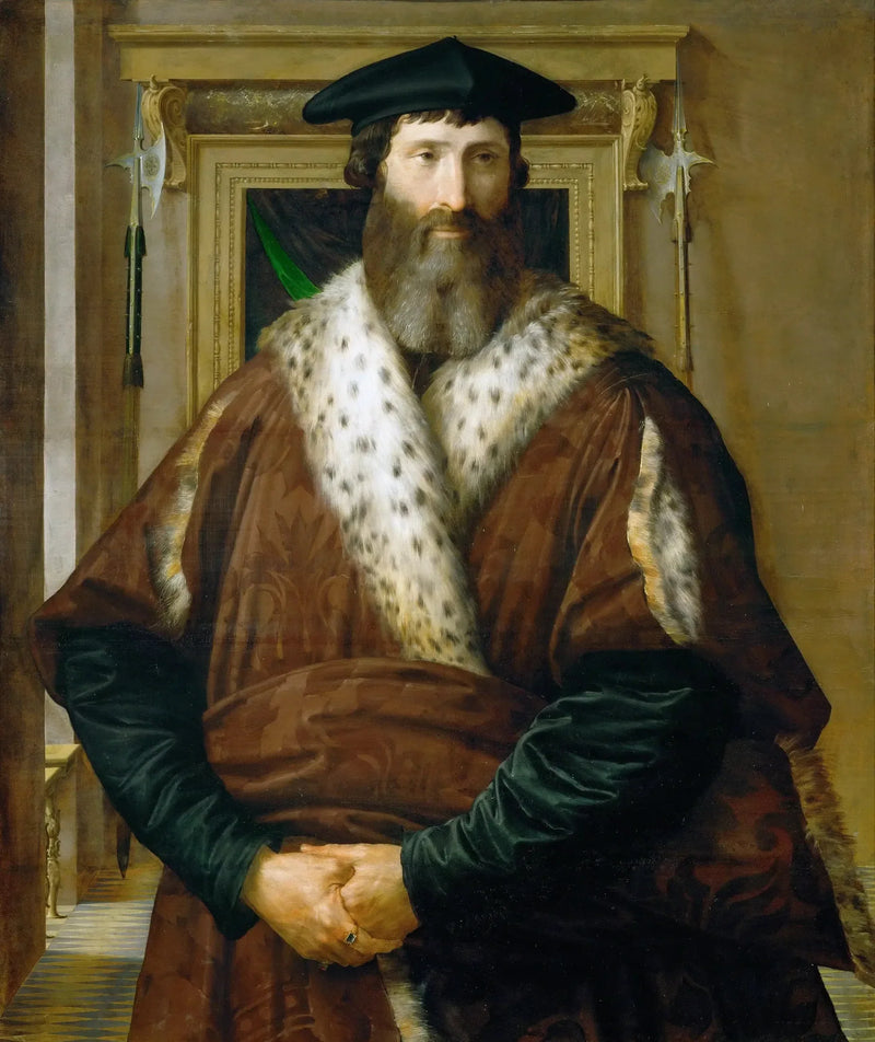 Portret van een man (Condottiere Malatesta Baglioni?) - Parmigianino